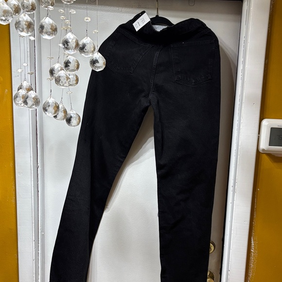 Zara Black Frayed Hem Jeans - Picture 3 of 3